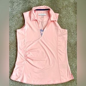 Pebble Beach Sleeveless Pink Purple Dry Luxe Performance Golf Shirt